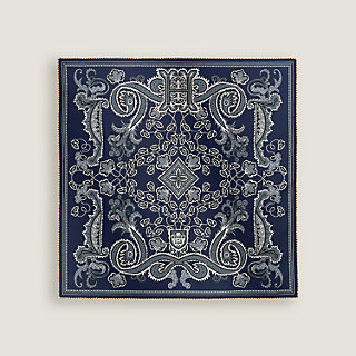 H Enlumine bandana 55 - Blue | Hermès Mainland China